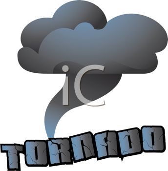 Word Art Tornado With A Dark Cloud Funnel   Royalty Free Clip Art    
