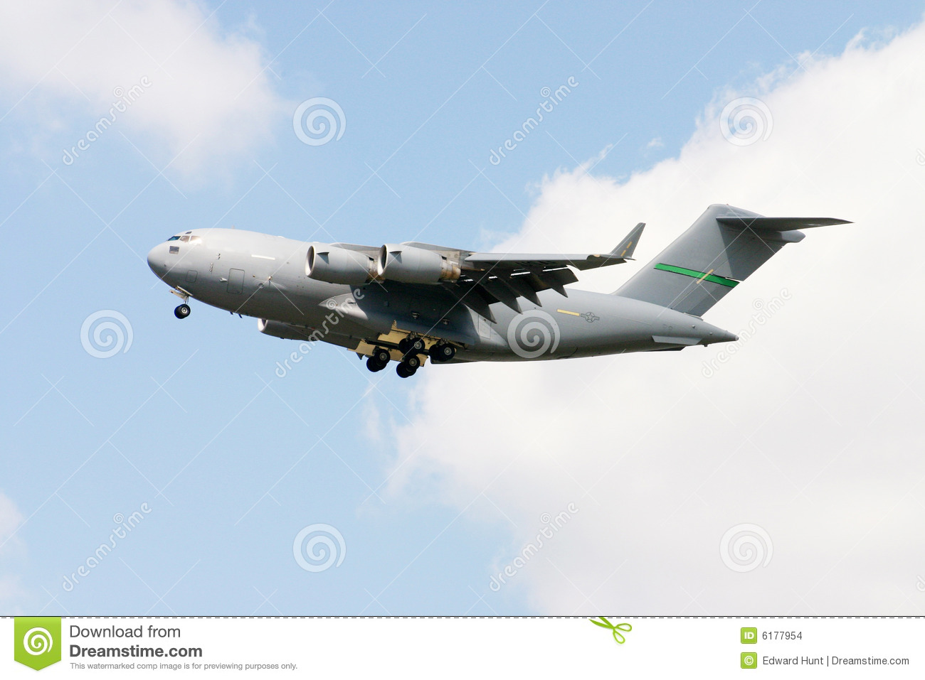 An Air Force C 17 Cargo Plane Taking Off