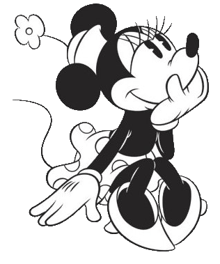 Black   White Minnie Clipart