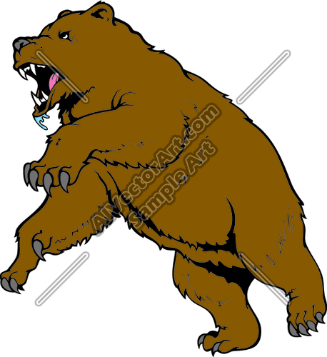 Brown Bear Attacking Clipart And Vectorart  Animals   Bears Vectorart