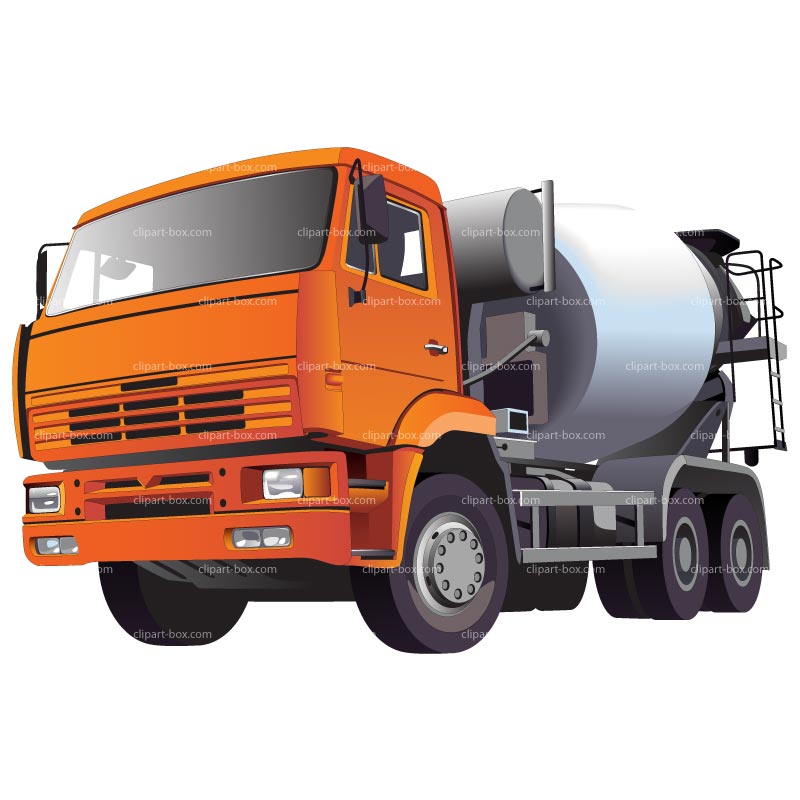 Clipart Concrete Mixer Truck   Royalty Free Vector Design