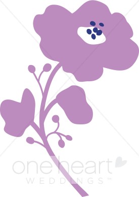 Clipart Purple Flower Accent   Flower Clipart