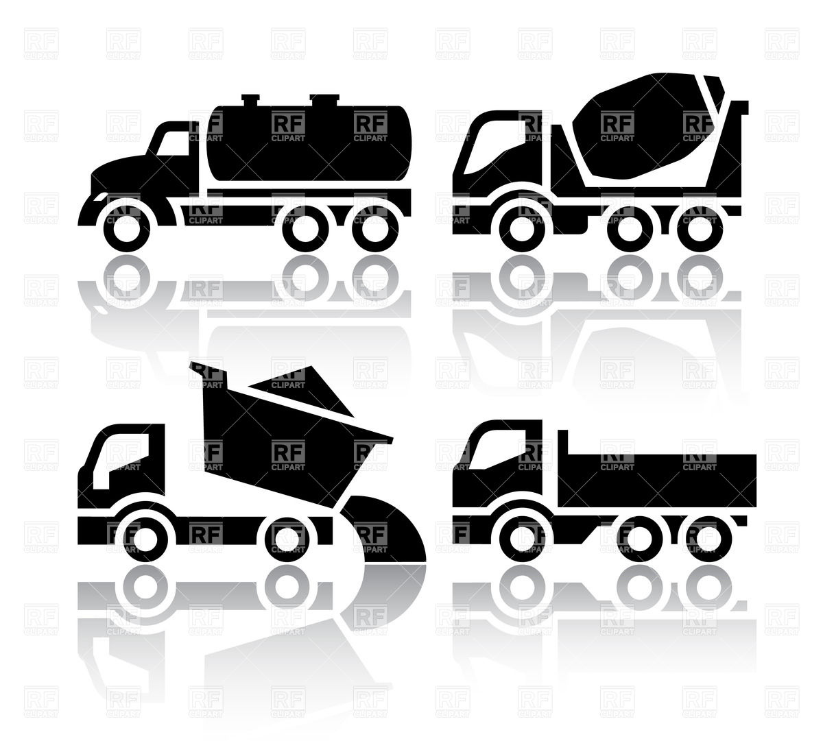 Concrete Mixer Truck 18115 Download Royalty Free Vector Clipart  Eps