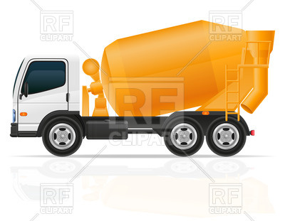 Concrete Mixer Truck Side View   Construction Transport Download