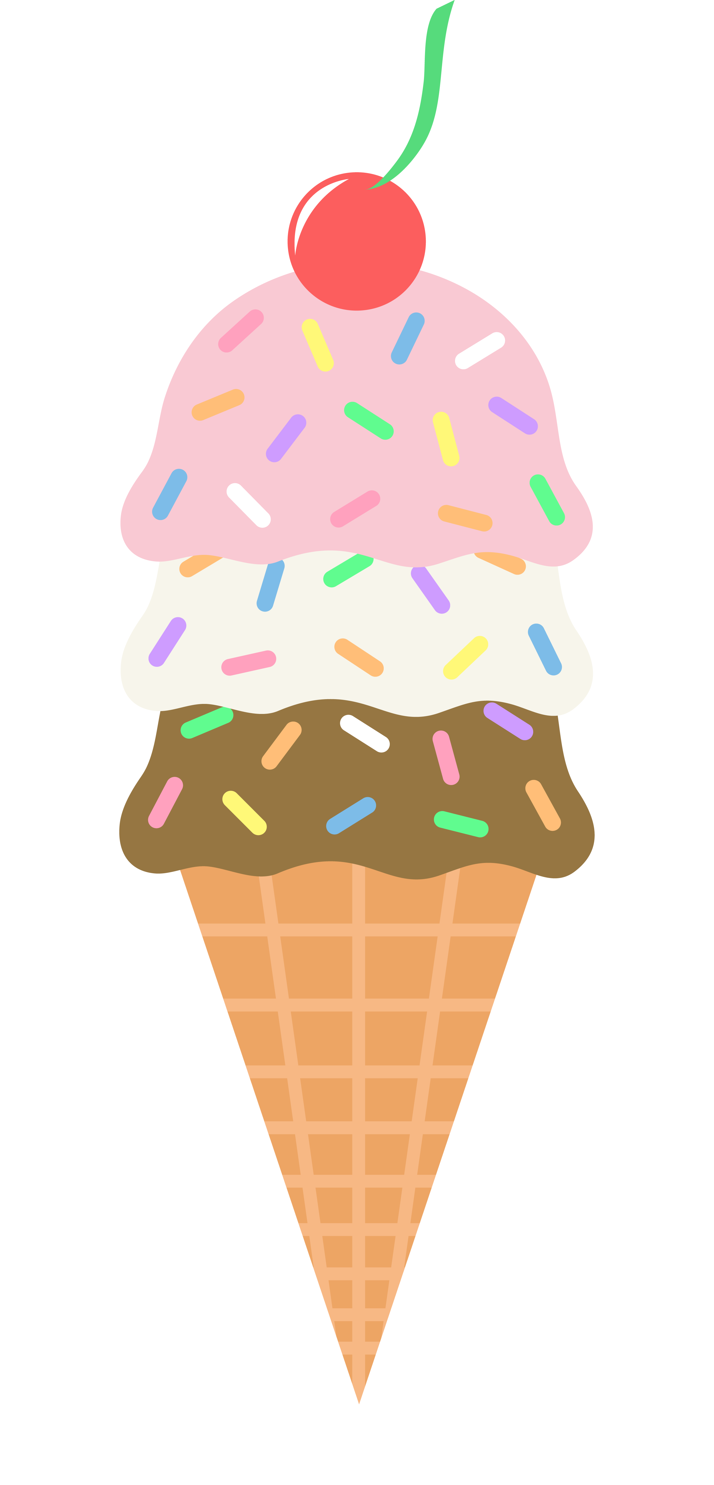 Cute Ice Cream Backgrounds Ice Cream Cone Neopolitan Sprinkles Cherry    