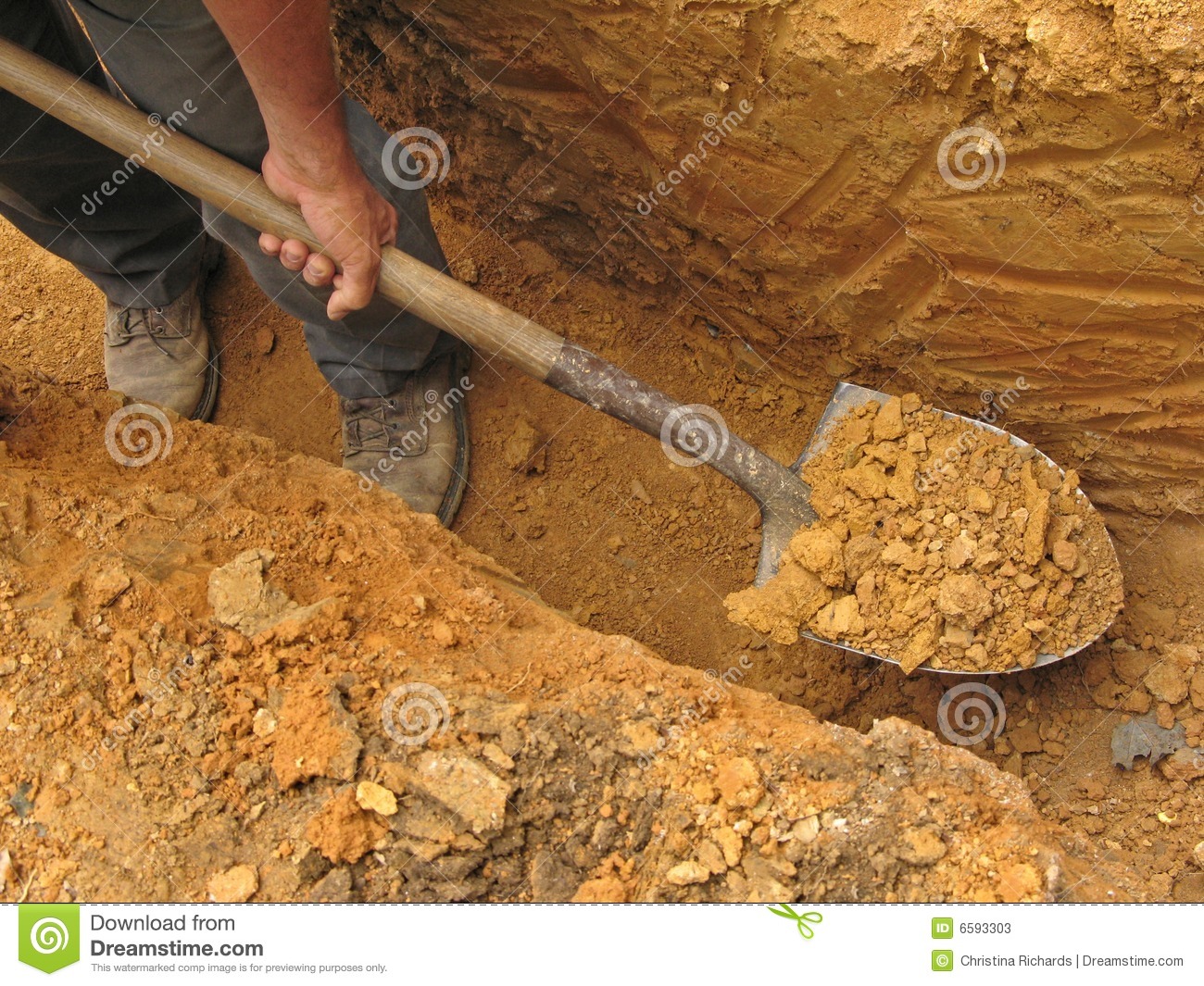 Digging A Trench Stock Photos   Image  6593303