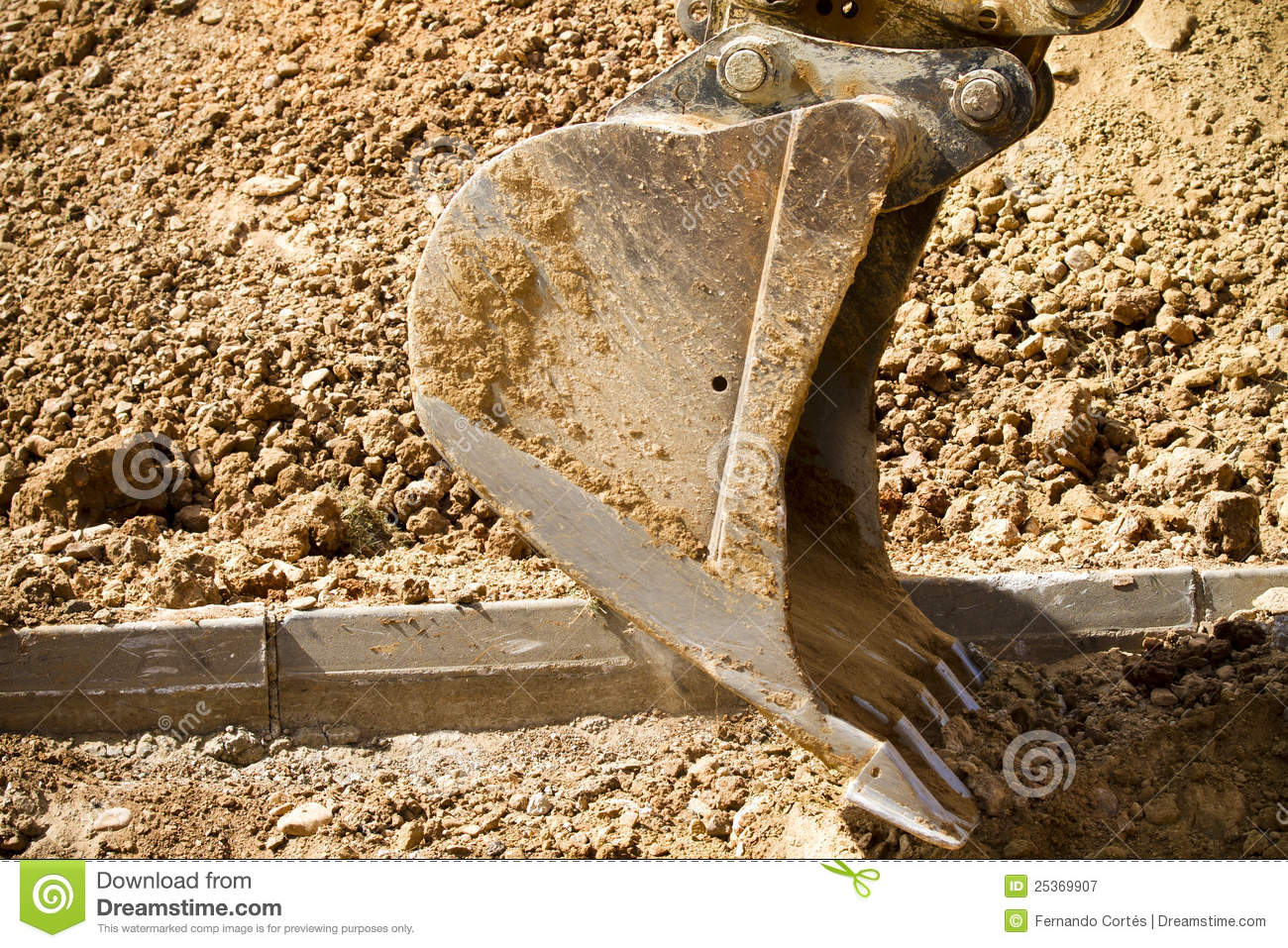 Free Stock Photography  Excavator Digging A Deep Trench Working