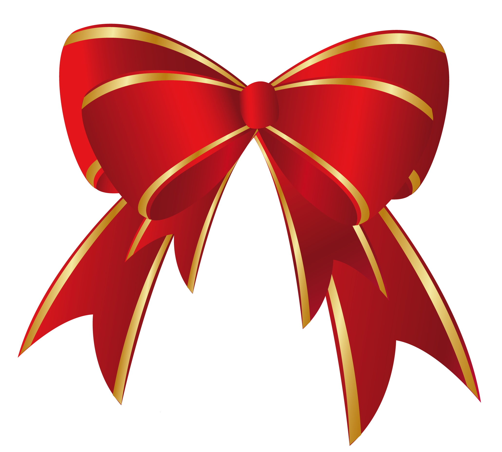 Gold Christmas Bow Clipart