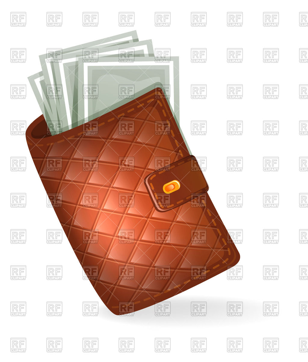 Leather Wallet With Money 60083 Download Royalty Free Vector Clipart