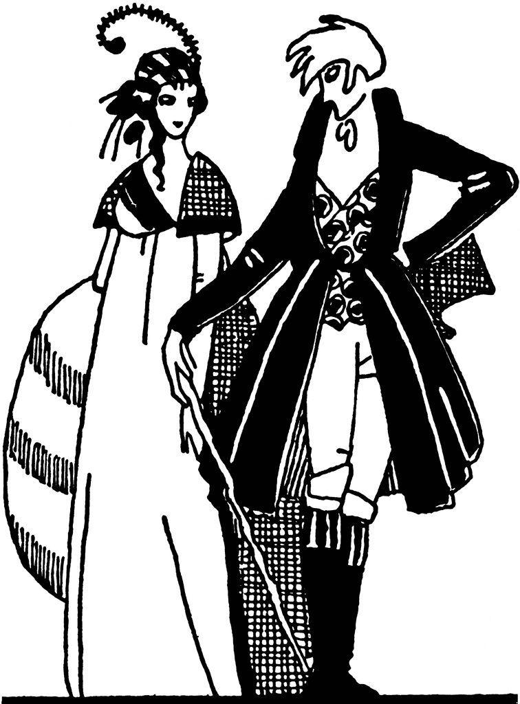 Man And Woman Standing   Clipart Etc