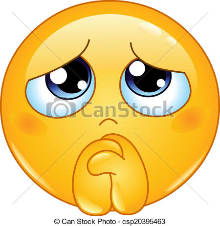 Of Begging Emoticon Showing Clasped Hands Csp20395463   Search Clipart