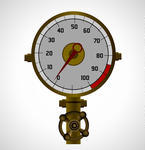 Pressure Gauge Measuring Instrument Of Pressure In The Pipeline Vector    