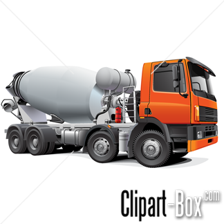 Related Large Concrete Mixer Truck Cliparts  