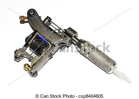 Stock Images Of Tattoo Machine   Old Tattoo Machine On A White    