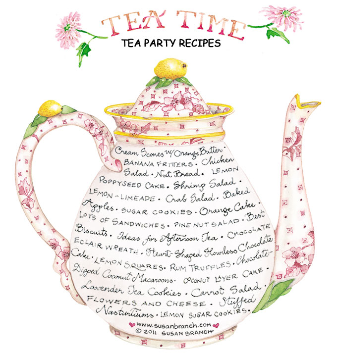 Tea Party Recipes   Susan Branch Blog