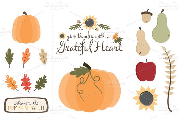 Thanksgiving Grateful Heart Clip Art