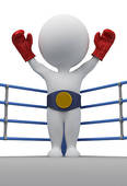 3d Small People   Boxer The Champion