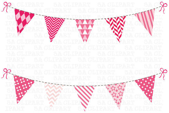 Bunting Banner Clipart Bsc007 You Will Receive 2 Banner Clipart About