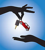 Car Sale   Handing The Car Key   Clipart Graphic