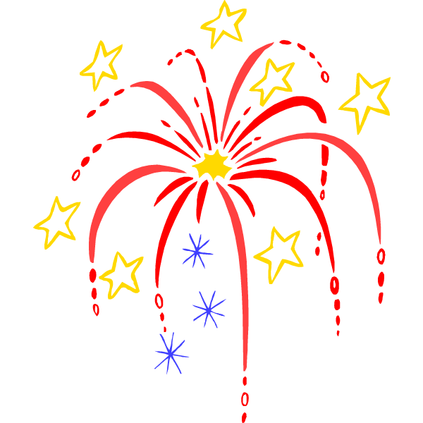 Free Fireworks Clipart For The 4th Of July  Pretty Tiny Multicolored