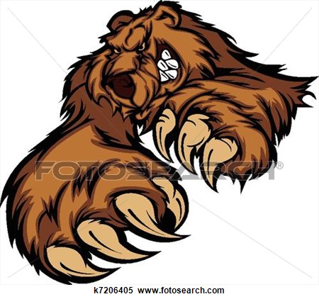 Grizzly Bear Mascot Clip Art
