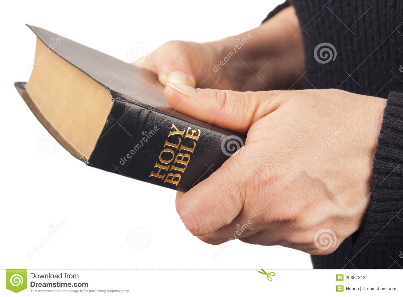 Man Holding A Bible Stock Photos   Image  29867313