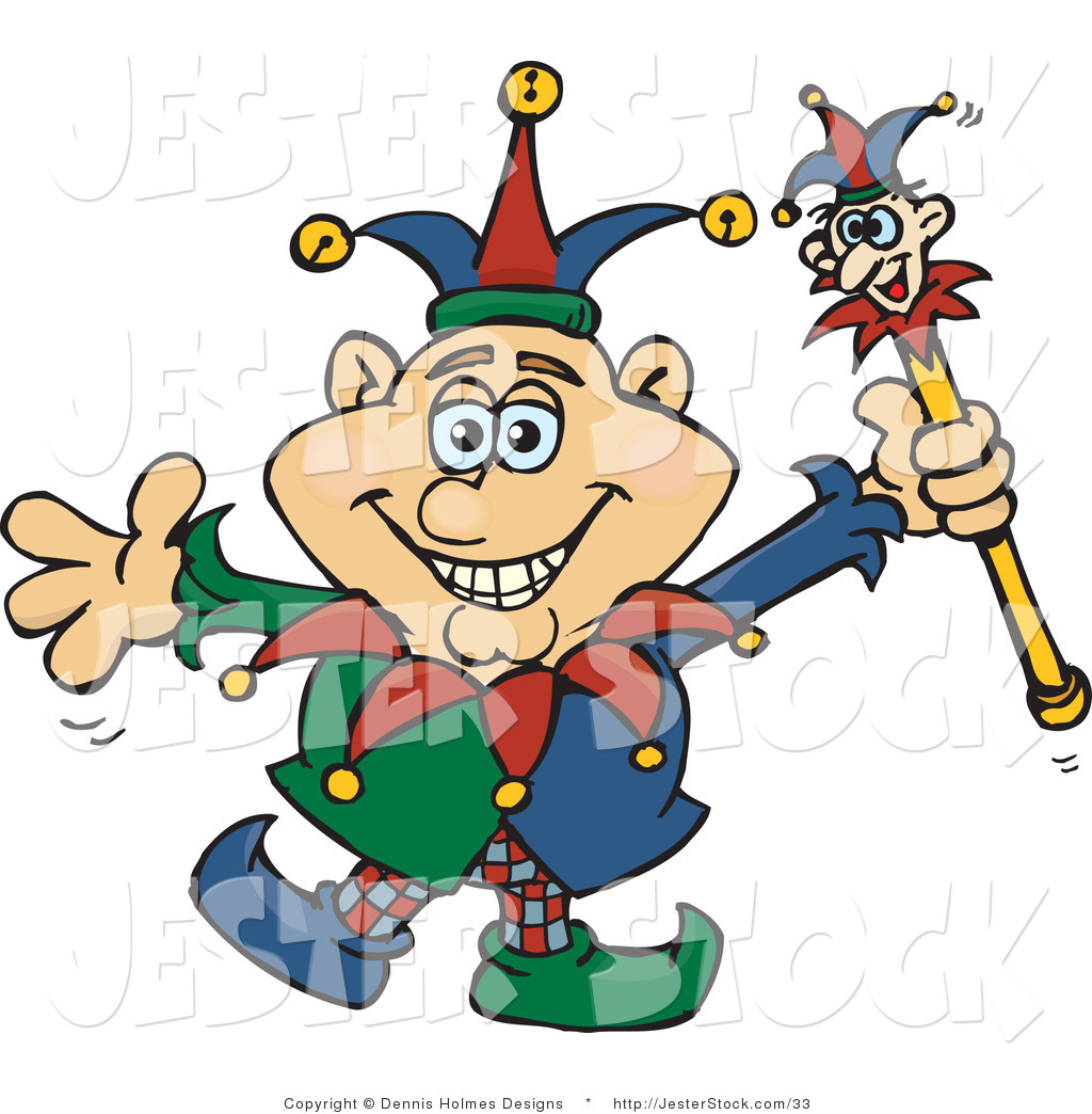 Of A Smiling And Happy Dancing Court Jester By Dennis Holmes Designs
