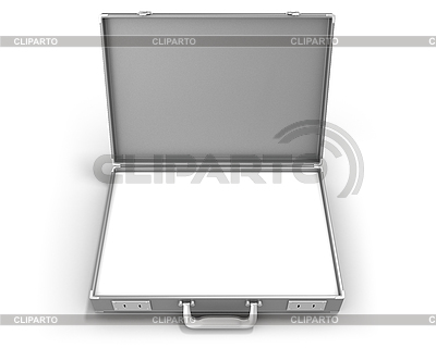 Open Gray Briefcase   High Resolution Stock Illustration   Cliparto