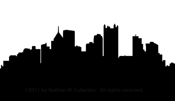 Pittsburgh Skyline Silhouette Dpi   Free Images At Clker Com   Vector