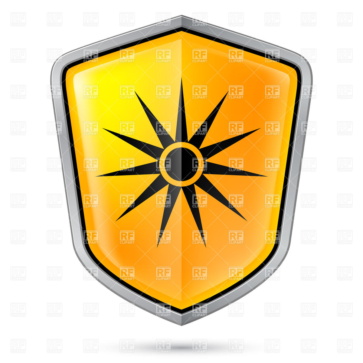 Shield Icon With Laser Warning Symbol 20494 Download Royalty Free
