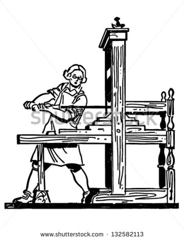 Stock Images Similar To Id 62325799   Printing Press Retro Clipart