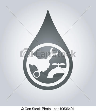 Vector Clipart Of Repair Plumbing Drop   Design For Repair Waterpipe