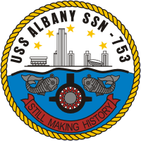 Vector Image Of U S  Navy Uss Albany  Ssn 753  Submarine Emblem