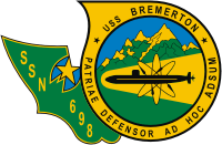 Vector Image Of U S  Navy Uss Bremerton  Ssn 698  Submarine Emblem    