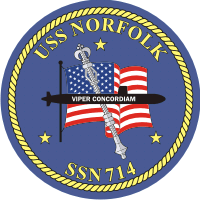 Vector Image Of U S  Navy Uss Norfolk  Ssn 714  Submarine Emblem    