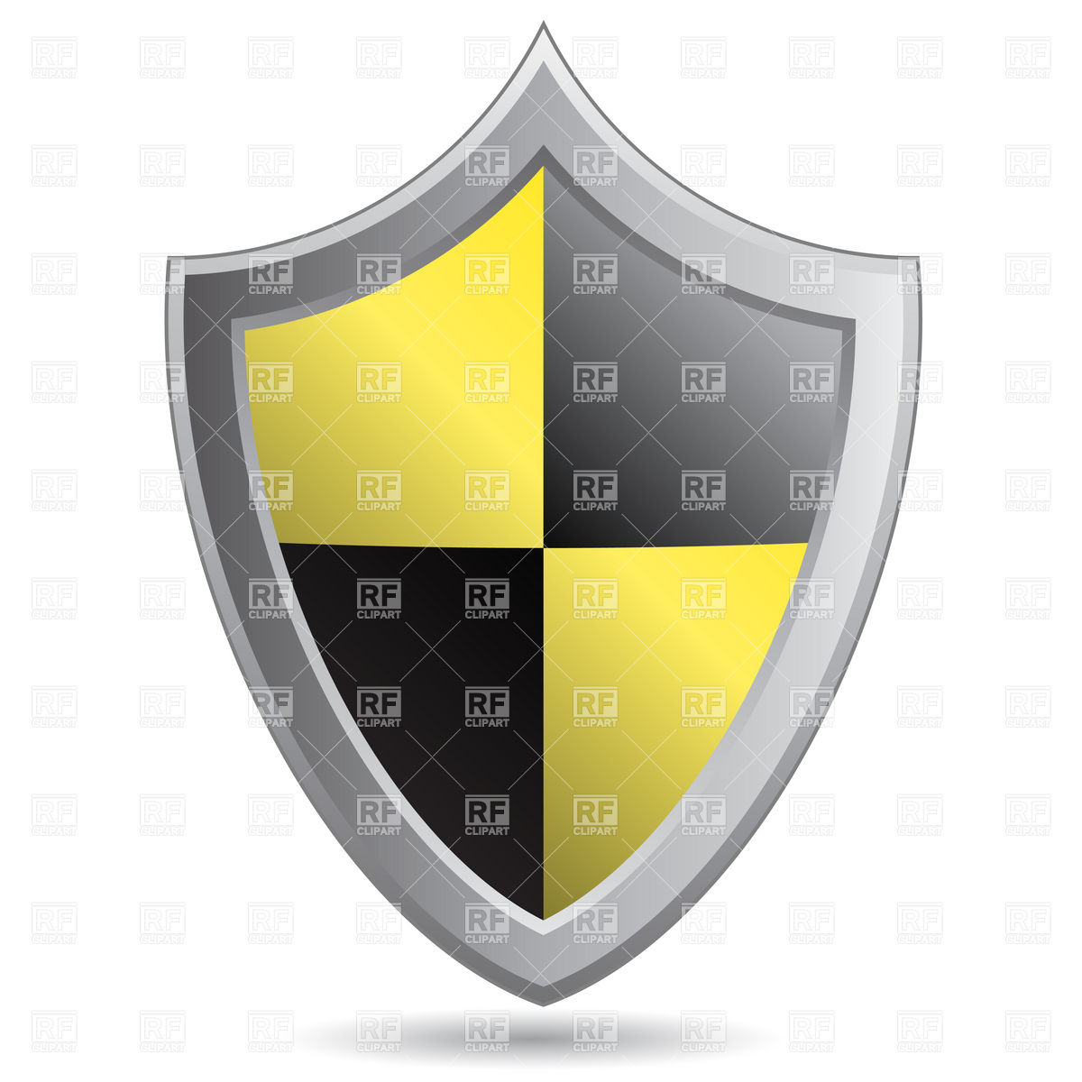 Yellow And Black Shield 5923 Objects Download Royalty Free Vector