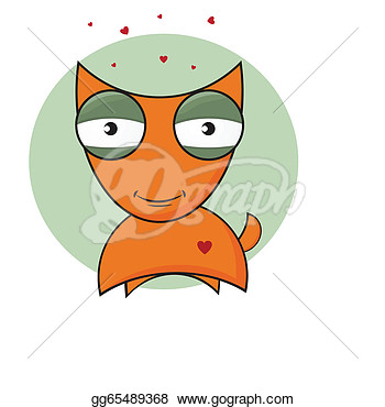 Cartoon Illustration Of A Cute Little Red Fox   Clipart Gg65489368