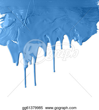 Clip Art   Thick Blue Dripping Paint  Stock Illustration Gg61379985