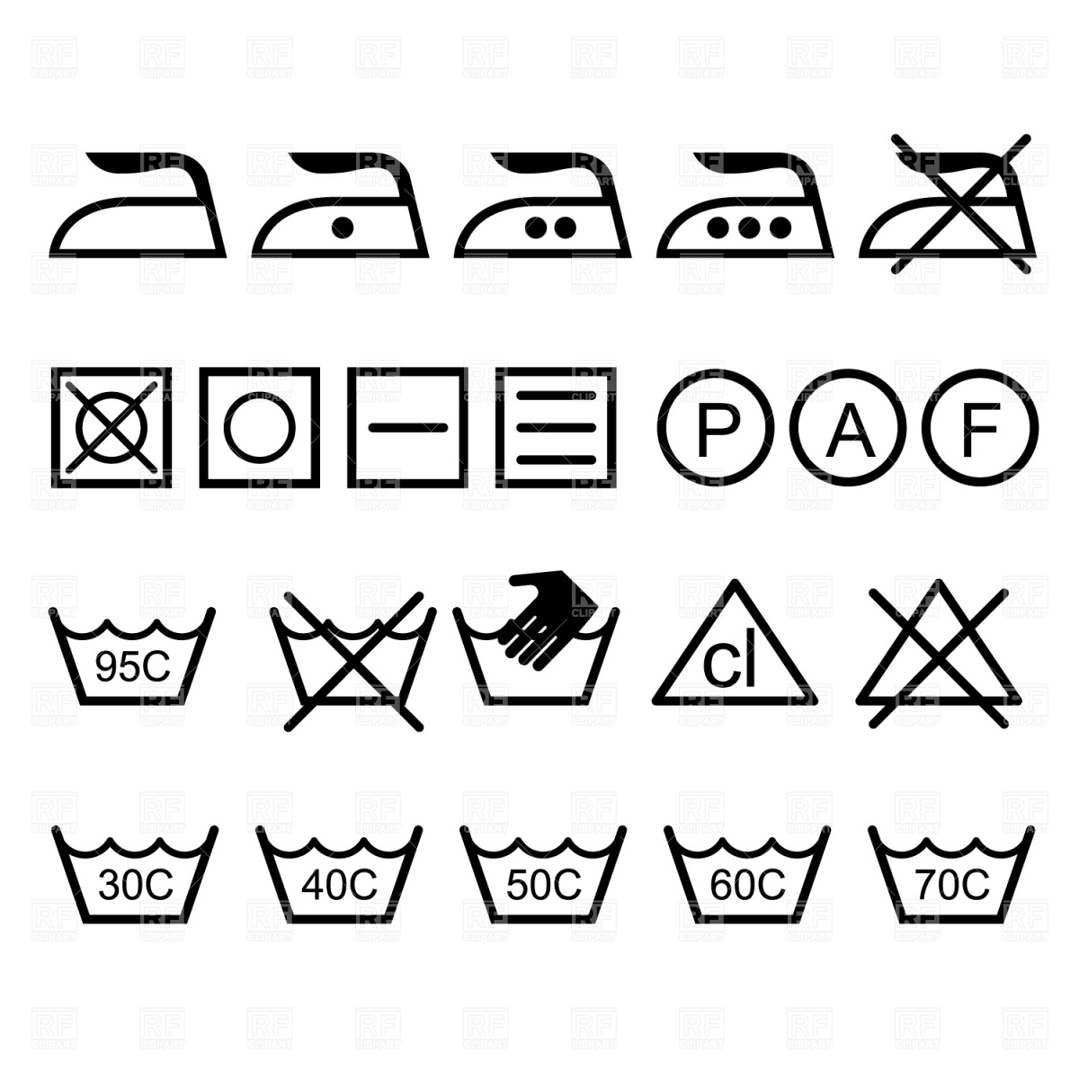 Clipart Catalog   Icons And Emblems   Laundry Icons Download Royalty    