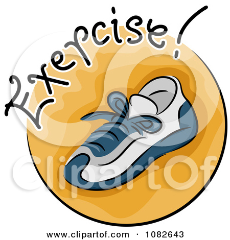 Clipart Exercise Sneaker Fitness Blog Icon   Royalty Free Vector