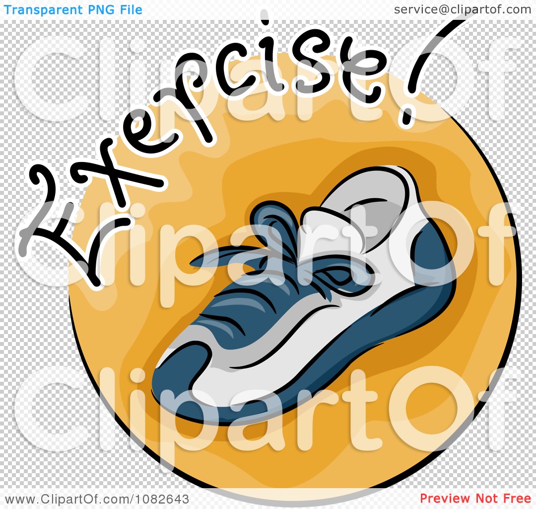 Clipart Exercise Sneaker Fitness Blog Icon   Royalty Free Vector    