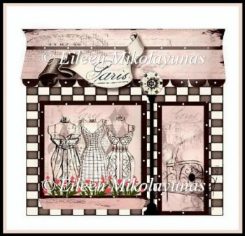 Cottage Chic Paris Dressmaker Boutique Clipart    1 00   Instant Card    