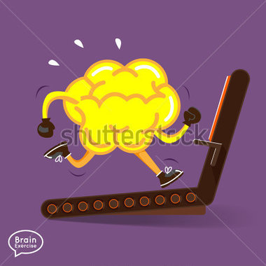 Design Fitness For Smart Brain With Running Stock Vector   Clipart Me