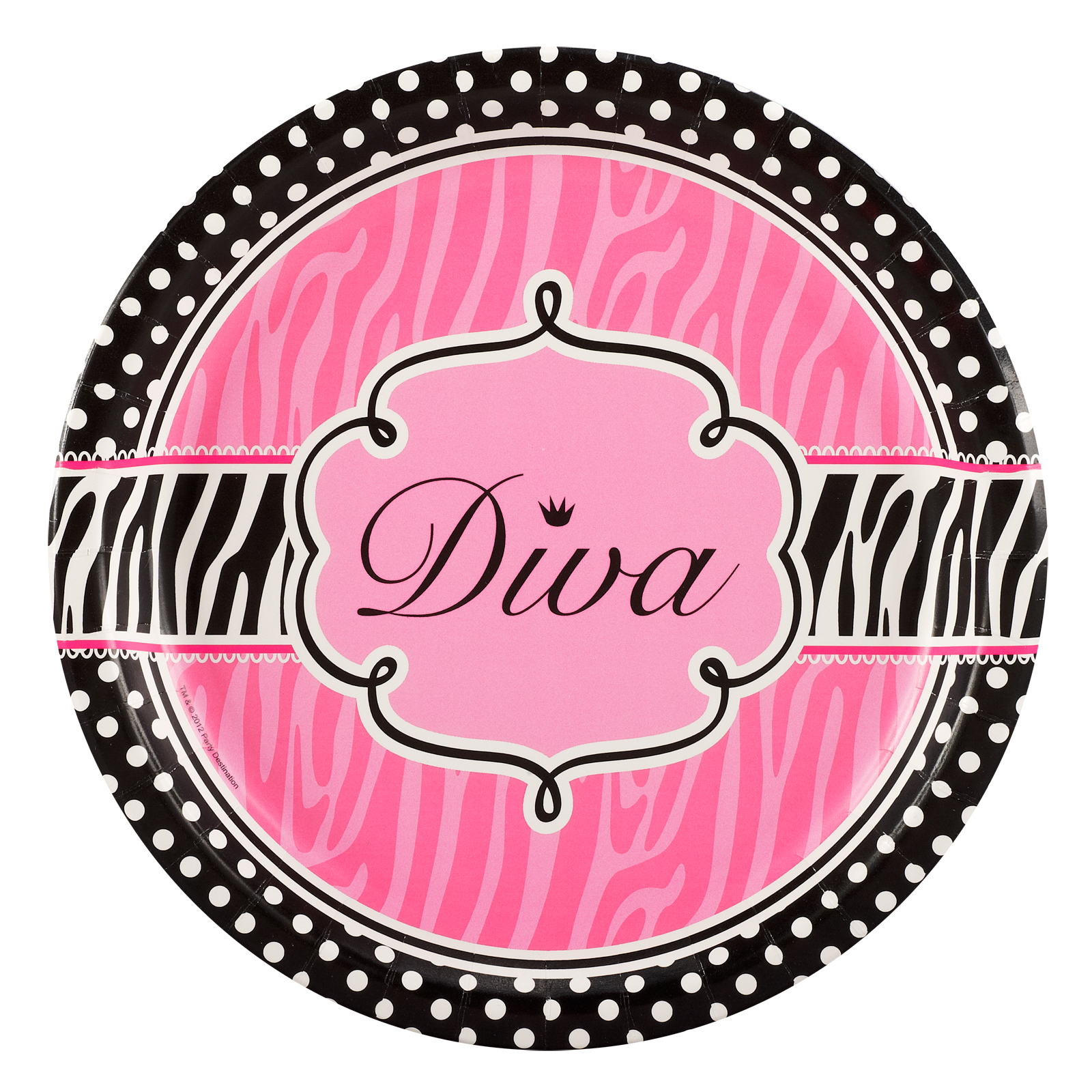 Diva Zebra Print Dinner Plates   Thepartyworks
