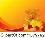 Free  Rf  Clipart Illustration Of A Bundle Of Wheat With A Red Banner