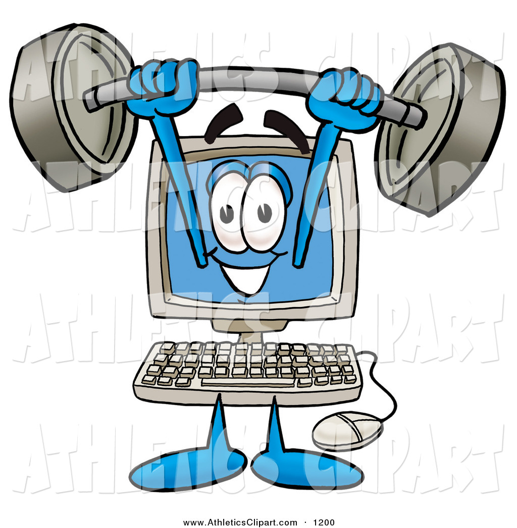 Larger Preview  Clip Art Of A Happy Desktop Computer Mascot Cartoon