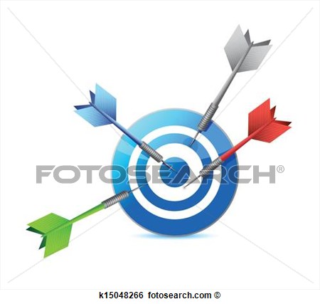 One Hits The Target  Illustration Design View Large Clip Art Graphic