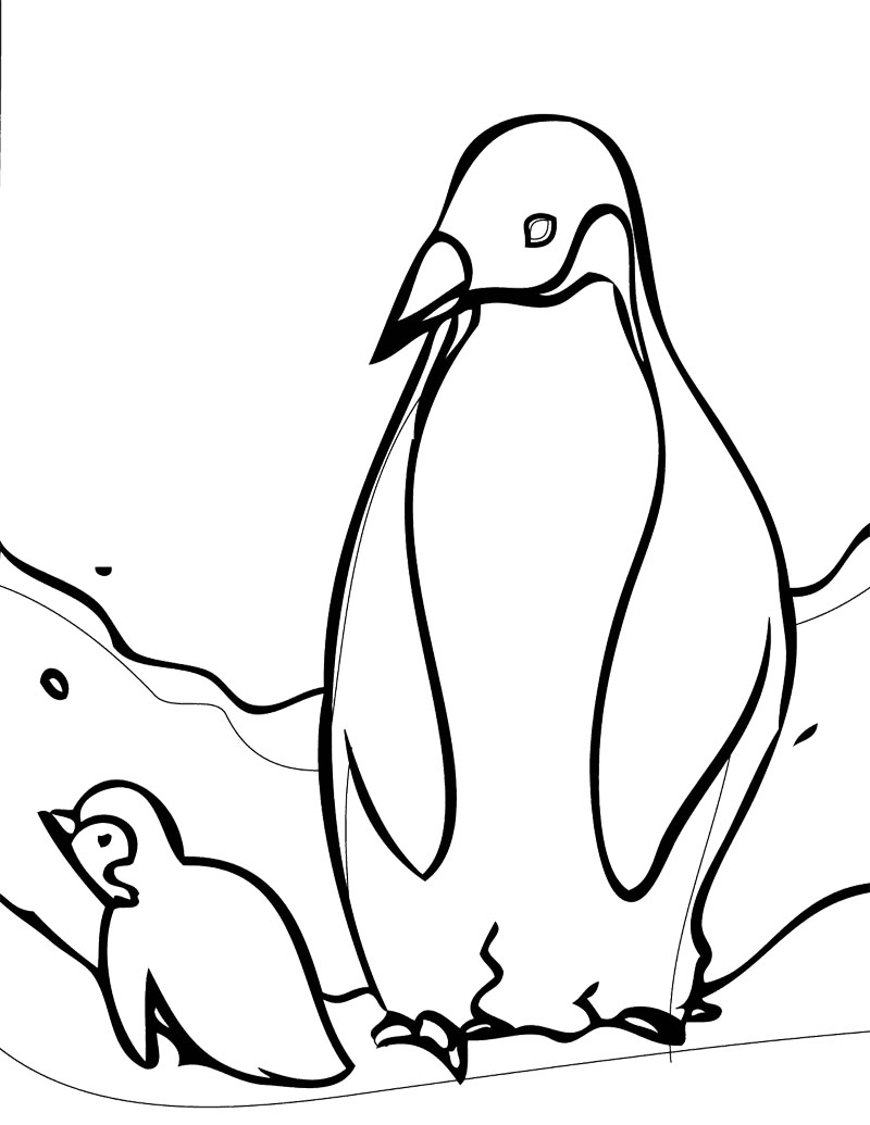 Penguin Coloring Pages Emperor Penguin Coloring Page Jpg