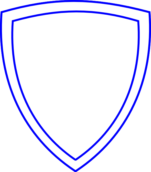 Shield Outline White Shield With Blue Outline Hi Png