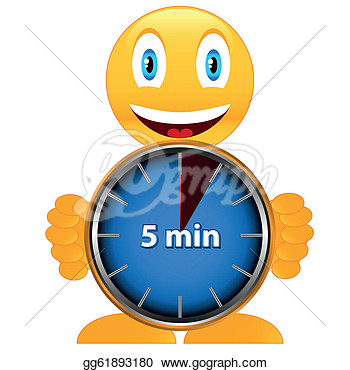 Stock Illustration   Five Minutes With Smile  Clip Art Gg61893180